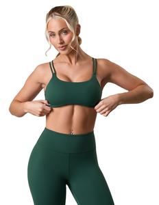 Ensemble de leggings 2 pièces respirants et écologiques pour femmes grandes tailles, bleu iris uni, taille haute, dos en V - Product Image 1