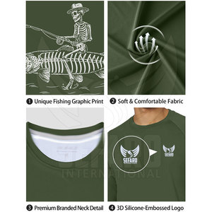 Camisetas de Pesca de Material Duradero, Bajo MOQ, Marca Privada, Camisetas de Pesca Más Vendidas - Product Image 4