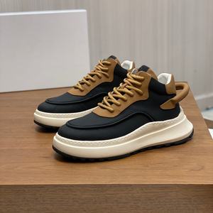 Zapatos de Hombre de Cuero Genuino Antideslizantes, Nuevos, con Suela Gruesa, que Aumentan la Altura, Modernos, para Deportes al Aire Libre, Ocio, Correr, Tendencia, Zapatos Casuales - Product Image 2