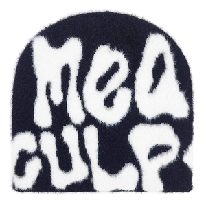 Fluffy Fuzzy Knit <b>Beanie</b> Bold Letter Design Streetwear Winter Warm Fashion Jacquard Soft <b>Skull</b> Unisex <b>Beanies</b> - Product Image 1