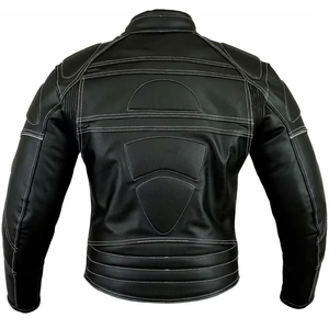 Chaqueta de Motociclista de Cuero para Hombre, Impermeable, Cortavientos, Estilo Carreras, para Invierno - Product Image 5