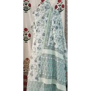 Vinayakam Export Double <b>Bed</b> Jaipuri Hand <b>Block</b> Printed Cotton Quilts Summer Bedspreads Embroidered Patchwork Kantha Designs - Product Image 5