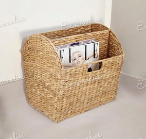 Wholesale Handcrafted Rattan Magazine Rack Wicker Newspaper Rack Book <b>Stand</b> for Home Office Hotel Home Decor - Product Image 5