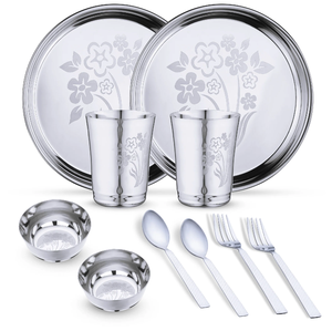 Excelente juego de cena de acero inoxidable, vajilla de fábrica, juego de cena de hoteles, 6 piezas, Venta caliente - Product Image 5