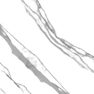 กระเบื้องพอร์ซเลนสีเทาขนาด600x600มม. พื้นเซรามิกเคลือบมันหินอ่อนหินแกรนิตตกแต่งหรูหราสำหรับตกแต่งภายใน - Product Image 2