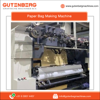 Máquina Automática Computarizada para Hacer Bolsas de Papel Multifuncional, 150 Piezas/Min, Marca Gutenberg MB-450, Nueva, Fácil de Usar