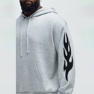 Conjunto Deportivo de Algodón 100% con Estampado Bordado, Sudadera con Capucha y Pantalones Jogger para Hombre, Conjunto de 2 Piezas, Estilo Holgado - Product Image 4