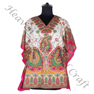 KFL010 Fashion Sleeveless Pure Silk Long Kaftan Plus Size Women's <b>Sleepwear</b> - Product Image 5