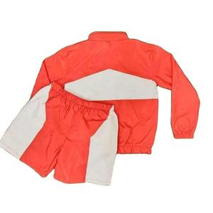 Conjunto corto de nailon cortavientos personalizado de alta calidad para hombre, chándal de entrenamiento impermeable transpirable de ajuste relajado, traje para correr - Product Image 2