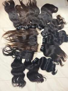 Venta al por mayor de pelo Remy indio sin procesar de la cutícula virgen alineada de pelo humano natural de onda profunda de los vendedores de paquetes baratos - Product Image 6