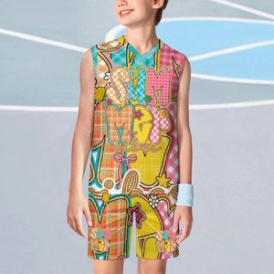 Çocuk V Yaka Basketbol Forması Takımı - Product Image 3