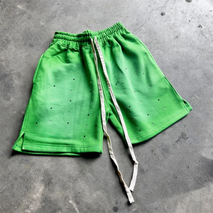 Custom Embroidered 100% Cotton <b>Men's</b> Sweat <b>Shorts</b> Breathable Quick Dry Summer <b>Basketball</b> Biker Design High Street Style Plus - Product Image 2