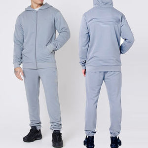 OEM logotipo personalizado sólido peso medio ropa unisex impermeable transpirable primavera con capucha deportes rompevientos gimnasio Fitness chándal conjunto - Product Image 2