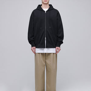 เสื้อฮู้ดและสเวตเตอร์สำหรับผู้ชายเสื้อฮู้ดแบบรูดซิปสองชั้นสำหรับ100% โลโก้ตามสั่ง - Product Image 4