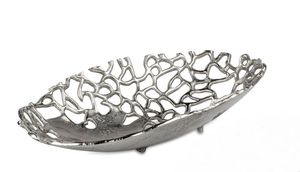 Bol de service en fonte d'aluminium avec bord artistique et finition satinée adapté au style d'événement de luxe ou à l'usage domestique moderne - Product Image 5