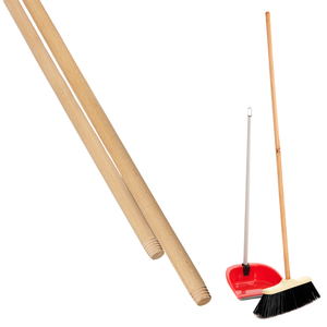 Manche d'outil de nettoyage professionnel EFO-BH120 Efo, 120 cm, bois de hêtre européen de qualité supérieure, balai à manche fileté, pelle à poussière - Product Image 1