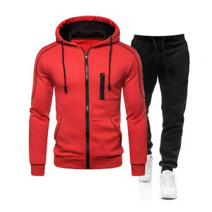 Service OEM Survêtement de broderie Design unique fabricant de haut pour les hommes de survêtement sur mesure hommes 2pc Logo personnalisé de luxe vierge - Product Image 1