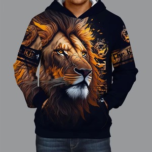 Sweat à capuche en polaire pour homme de haute qualité avec logo personnalisé, respirant, pull-over d'automne, écologique, imprimé par sublimation, avec poche - Product Image 1