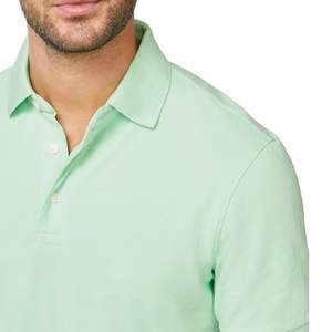 Acheter OEM ODM hommes légers Slim Fit demi manches polos 100% coton personnalisé unisexe tous les jours polos - Product Image 3