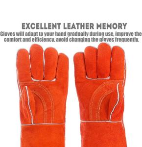 Gants de soudage en cuir de daim fendu de qualité supérieure antidérapants gants de travail de nivellement de conduite de soudage - Product Image 2