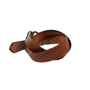 เข็มขัดหนังวัวตะวันตกสำหรับผู้ชายและผู้หญิงสไตล์วินเทจพร้อมโลหะอัลลอยสำหรับหัวเข็มขัดตรงจากผู้ผลิต - Product Image 1