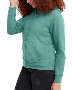 เสื้อฮู้ดแขนยาวแบบสวมหัวมีซิปสำหรับผู้หญิงเสื้อฮู้ดแบบลำลองสำหรับฤดูหนาวผ้าคอตตอนขนแกะแบบกำหนดเอง - Product Image 3