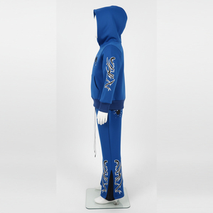 Vêtements de rue pour adultes, vente chaude 2024, sweat-shirt à fermeture éclair intégrale, doublure en satin, 100% coton molletonné, unisexe, antibactérien, séchage rapide - Product Image 3