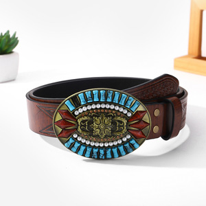 オールドタウンロード カウボーイベルト ヴィンテージスタッズレザー エステティックベルト TikTokトレンドベルト メンズ＆レディース向け - Product Image 3