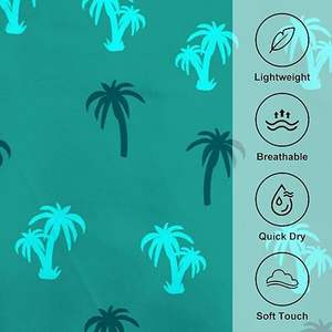 Conjunto de camisa y pantalones cortos de manga corta con botones de dos piezas para hombre, conjunto de verano informal de talla grande personalizado al por mayor, transpirable y antiarrugas - Product Image 6