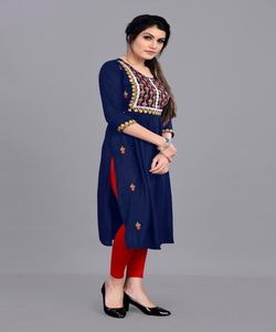 Robe longue en coton imprimé de Jarmon, vêtement de bureau pour filles indiennes, prix bas, vente en gros, nouvelle collection - Product Image 5