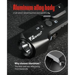 EZshoot Sporting Laser Light Combo 1800 Lumens <b>Rechargeable</b> LED Professional <b>Flashlight</b> Picatinny M-Rail Mount - Product Image 2
