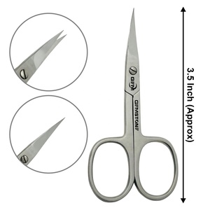 Tijeras para Uñas de Acero Inoxidable de Alta Calidad, 3.5 Pulgadas, Punta Redonda, para Recortar Cutículas, de Plástico, para Manicura - Product Image 1