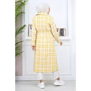 Abrigo de plumón a cuadros para mujer - Product Image 5