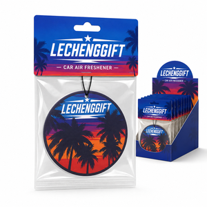 Ambientador Personalizado de Larga Duración, Forma Redonda, Perfume para Auto con Aroma a Coco, Tarjeta de Papel Perfumada con Caja de Exhibición PDQ - Product Image 1
