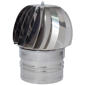 Fumaiolo Girevole Globo Inox Tondo (attacco Maschio) 14 cm - Product Image 1