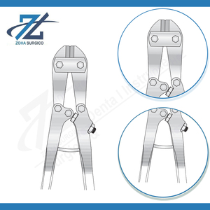 คีมตัดลวด สแตนเลส ใช้สำหรับงานผ่าตัด ขนาดสูงสุด 6 มม. ยาว 450 มม. ผลิตในประเทศปากีสถาน - Product Image 3