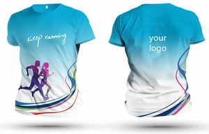 Logotipo personalizado All-Over Full Print Mesh Shirts Evento Running Marathon Sport Graphic Tees Camisetas Sueltas Poliéster Sublimación Sólido - Product Image 5