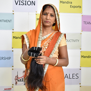 100% Machine Double trame naturelle droite noire vierge Temple indien Extensions de cheveux humains Style de vague de corps non traité - Product Image 5