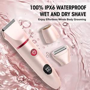Afeitadora Eléctrica 3 en 1 para Mujer, Depiladora de Bikini Húmeda/Seca, Pantalla LCD, IPX7, Triple Cuchilla, Depilación Suave para el Cuerpo - Product Image 6