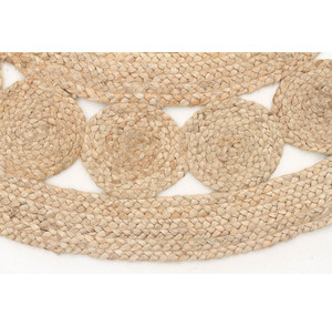 DICO RUG Jute <b>Braided</b> Round Living Room Carpet Natural Hand-Woven Reversible Embroidered Living Room Carpet for Sale - Product Image 2