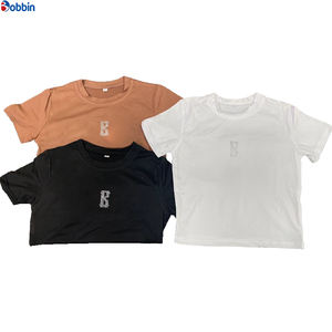 Camisetas Nuevas para Mujer, Camisetas Cortas Estampadas de Verano, Camisetas de Algodón Lisas con Gráficos, Camisetas Cortas de Manga Corta con Cuello Redondo para Mujer - Product Image 1