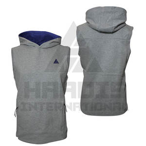 Pakistan Made <b>Men</b> <b>Sleeveless</b> <b>Hoodie</b> Solid Color Top Quality Customized <b>Men</b> <b>Sleeveless</b> <b>Hoodie</b> for Sale - Product Image 6