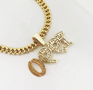 Número personalizado redondo VVS diamante Hip Hop colgante, plata esterlina Iced Out colgante, encanto número diamante Hip Hop colgante - Product Image 6