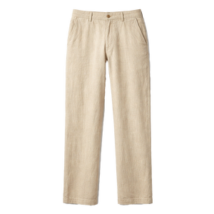 Pantalones de Verano para Hombre, Mezcla de Lino, Lisos, de Pierna Recta, Ligeros, Transpirables, Casuales, de Corte Holgado, de Algodón y Lino - Product Image 1