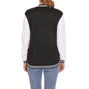 OEM Manufacturer Chenille Embroidery Genuine Leather Print Street Wear Baseball Coat for Womens <b>jackets</b> Bomber Varsity genuine - Product Image 5