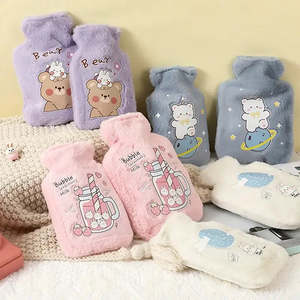 Bouteille d'eau chaude luxueuse en peluche avec alimentation électrique, style animal mignon, portable, pour un confort thermique optimal - Product Image 2