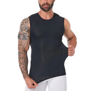 Camiseta Deportiva Personalizada al por Mayor para Hombre, Transpirable, de Algodón y Elastano, con Dobladillo Curvo y Abertura Lateral, Chaleco Deportivo Estampado para Fitness - Product Image 2