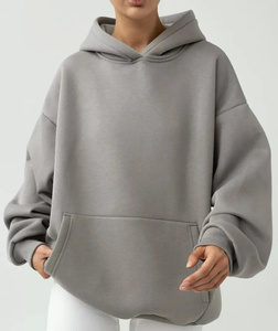 Sweat à capuche oversize en coton 400 g/m² pour homme, streetwear, personnalisable avec broderie et impression sérigraphique, uni, décontracté, sweat à capuche vierge pour l'hiver - Product Image 5