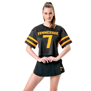 Maillot de football rétro sérigraphie personnalisée logo maille t-shirt vêtements recadrée Boxy Football Streetwear maillot t-shirt pour hommes - Product Image 3