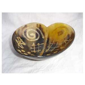 Bol et plateau en corne naturelle fabriqués en Inde Artisanat artisanal - Product Image 1